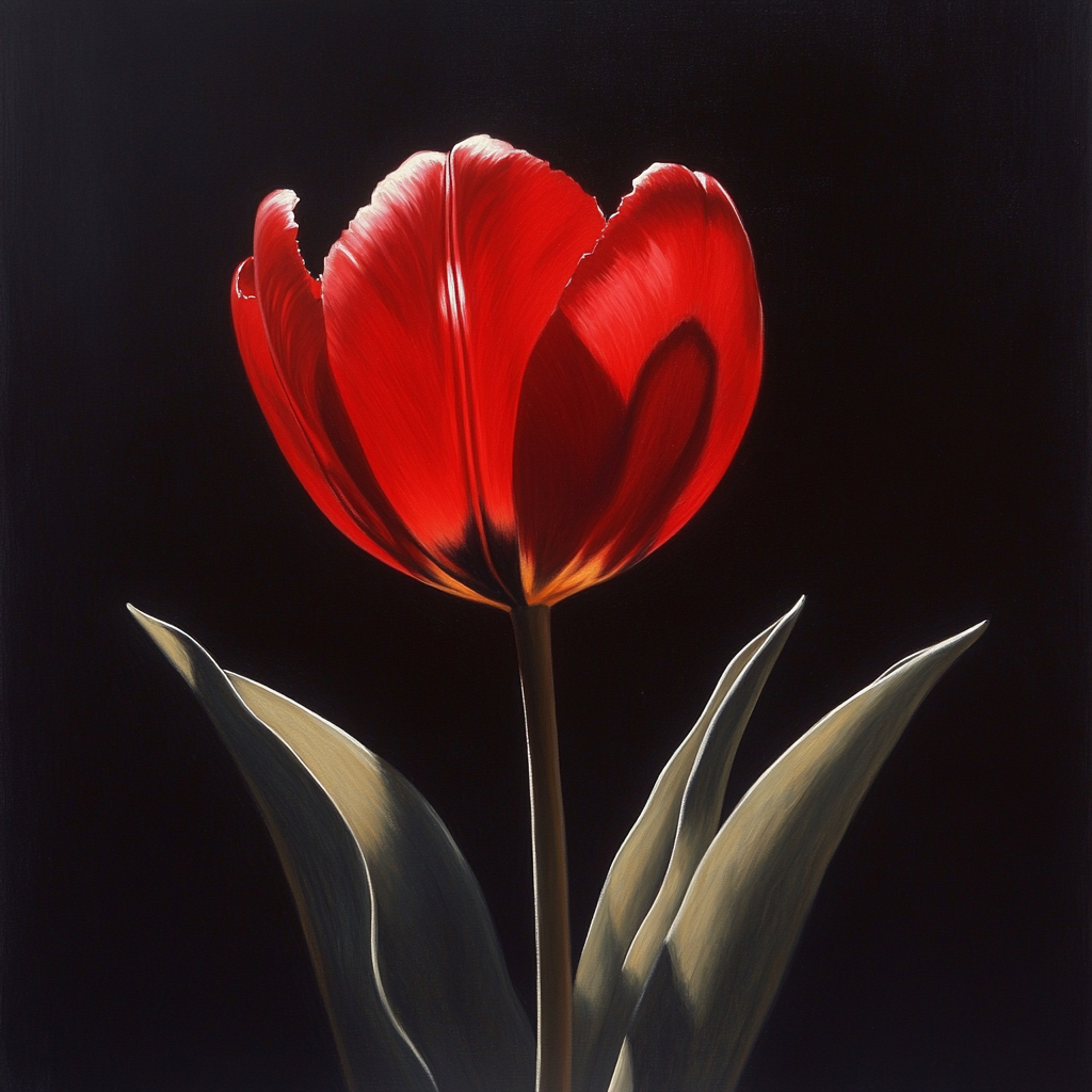 Caravaggio Inspired Tulip Shadow Play Paint by numbers kits
