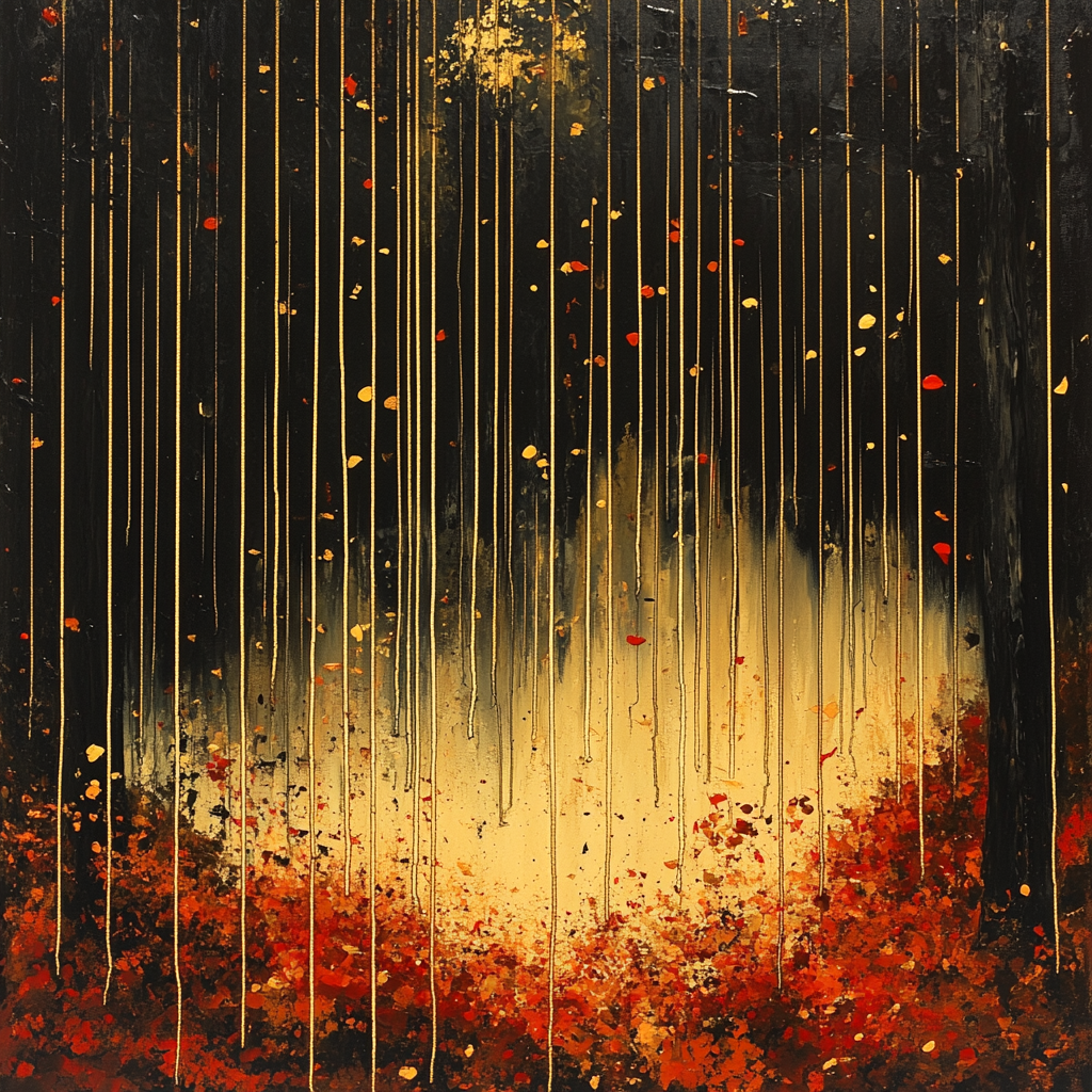 Jackson Pollock Inspired Autumnal Web Of Motion Numbered painting kits
