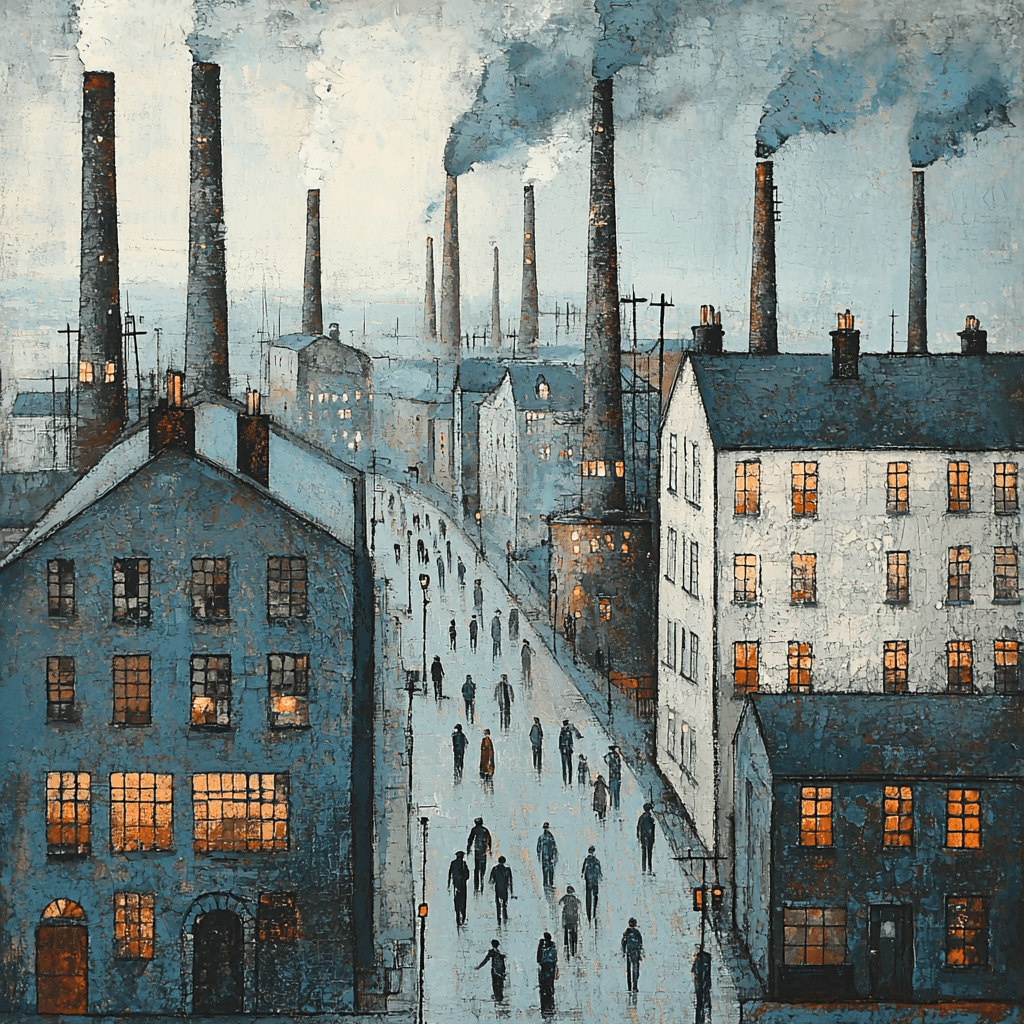 L.S. Lowry Inspired Industrial Revolution Revival Paint By Numbers