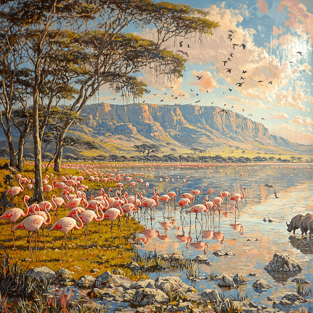 Lake Nakuru National Park DIY Paint By Numbers