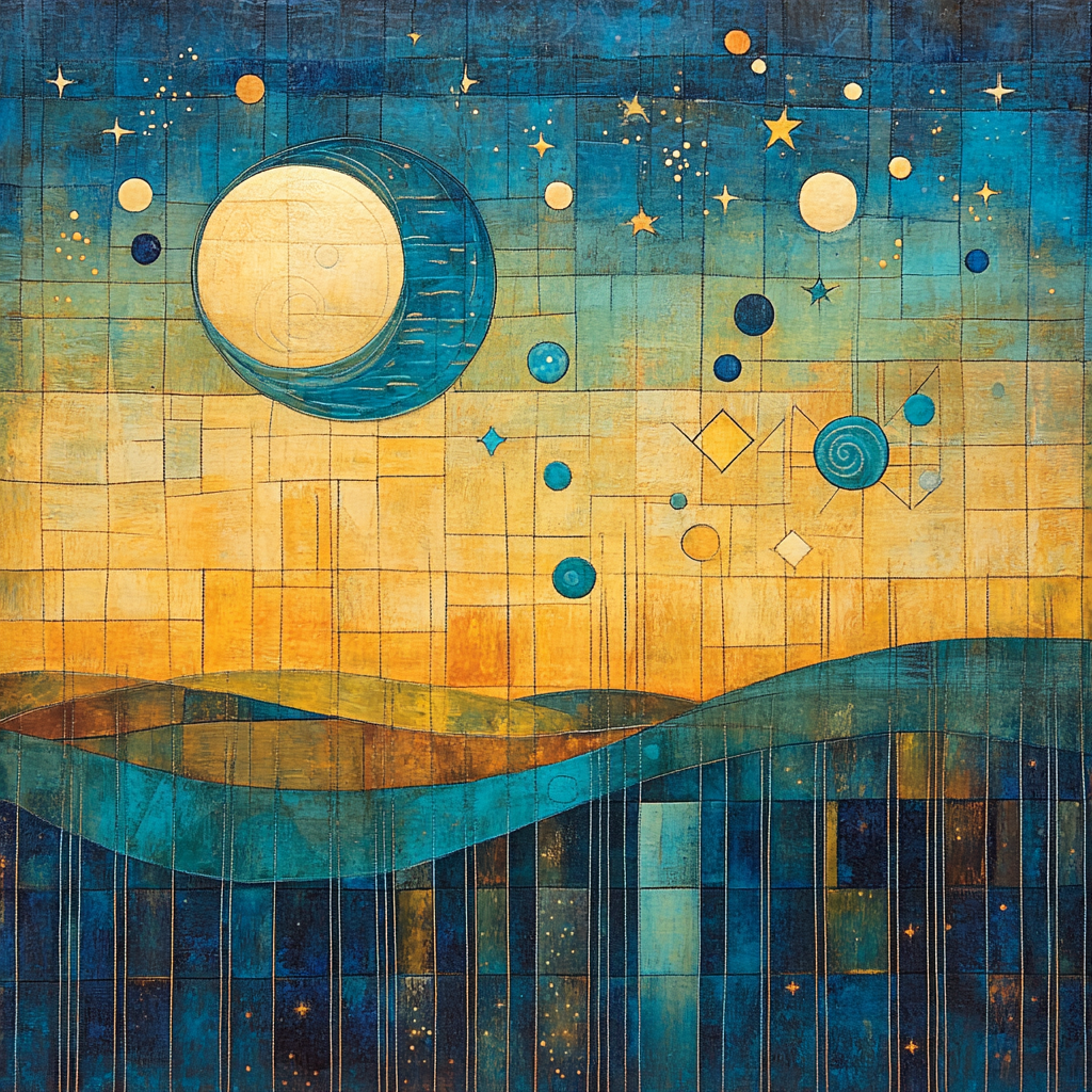 Paul Klee Inspired Cosmic Lullaby Paint by numbers art