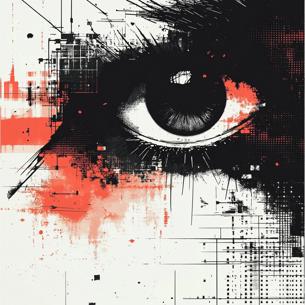 Banksy Inspired Digital Surveillance Numbered painting kits