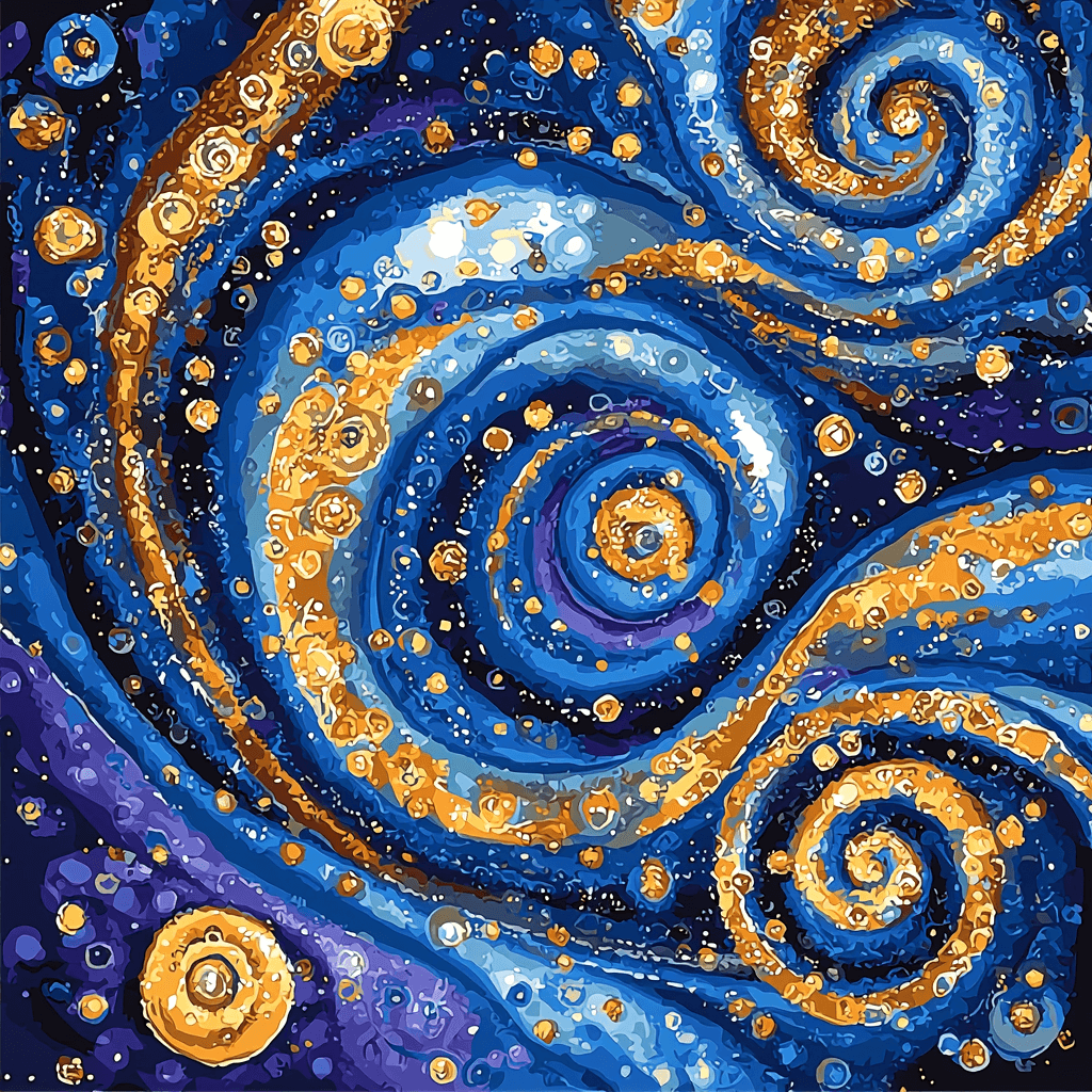 Gustav Klimt Inspired Ethereal Swirls Of Infinity Paint By Numbers Kits