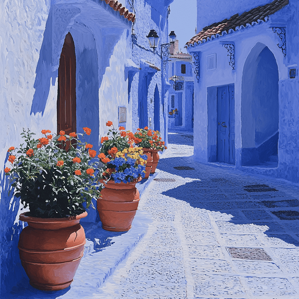 Chefchaouen Blue City - Morocco Paint By Numbers Kits