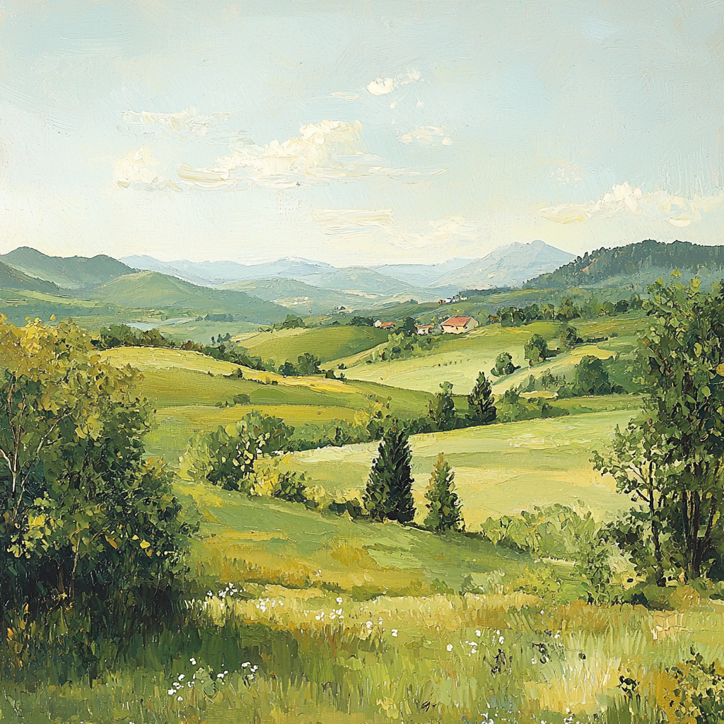 Paul Cézanne Inspired Serene Pastures Painting By Numbers Kit