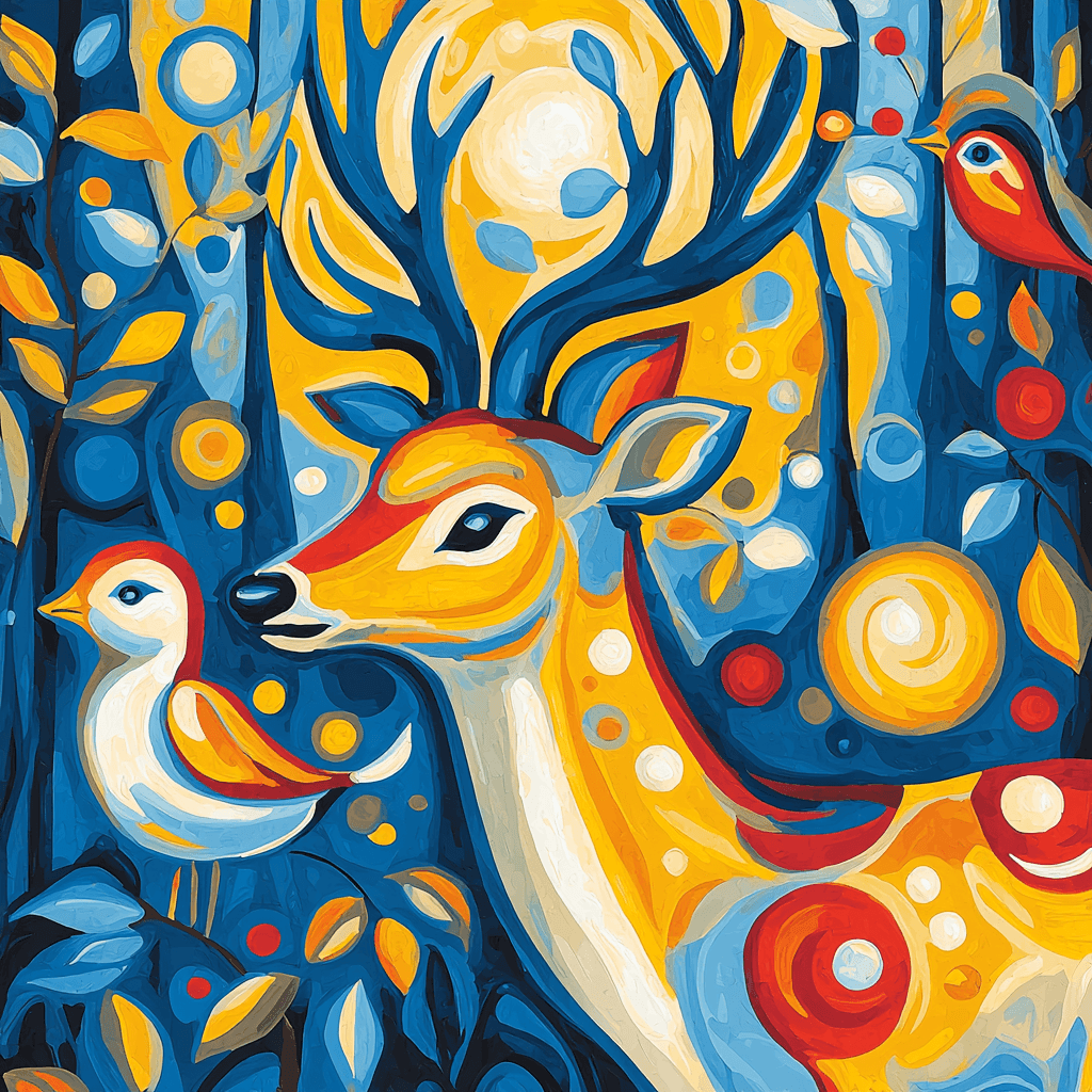 Franz Marc Inspired Wild Animal Encounter Painting Number Kit
