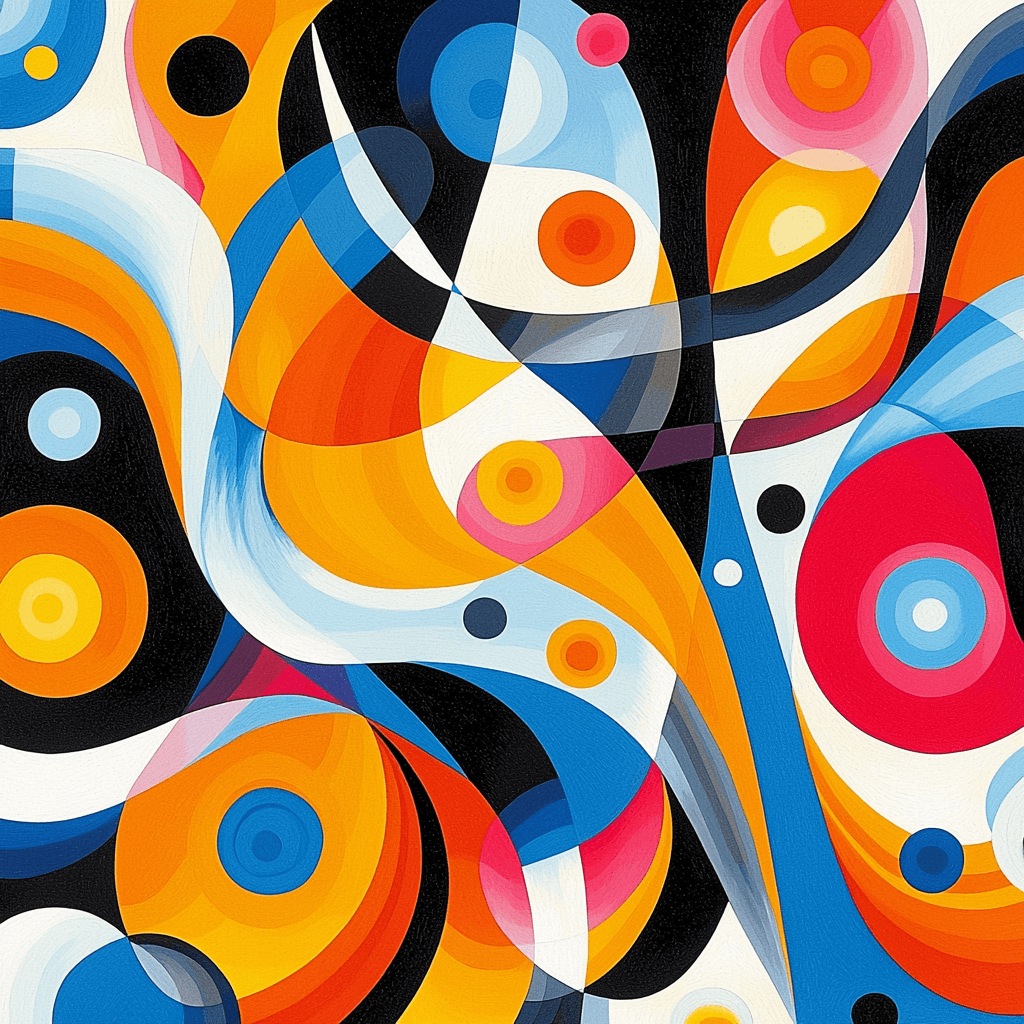 Joan Miró Inspired Rhythms Of Color Number Painting