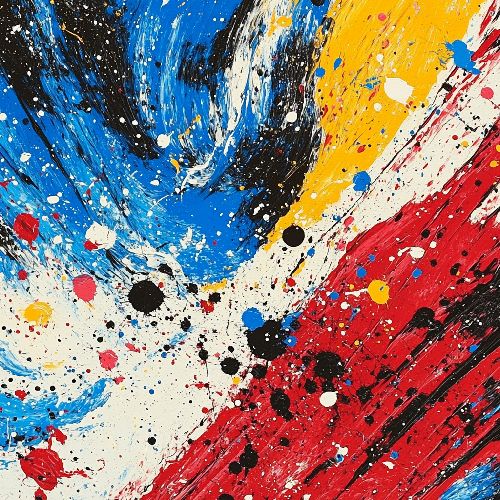 Jackson Pollock Inspired Energetic Music Festival Painting by numbers kit
