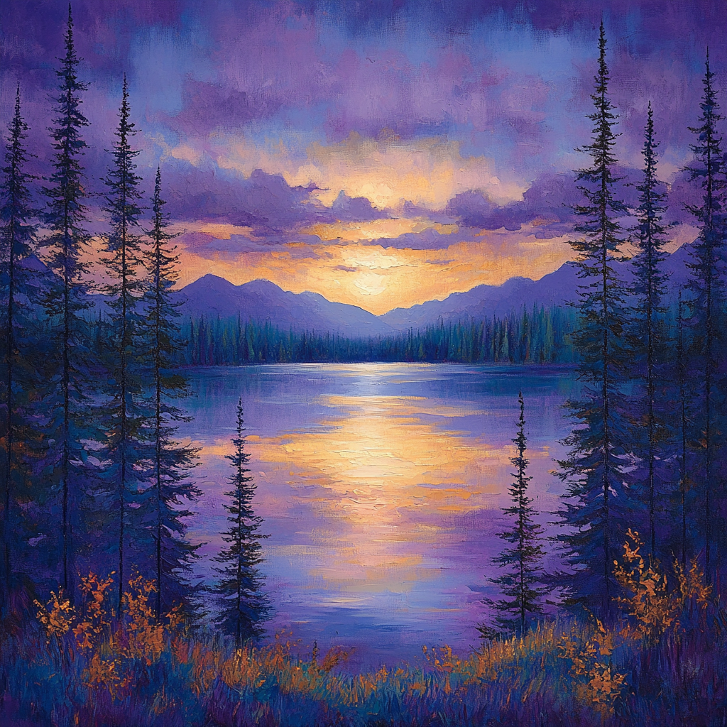 Frederick Varley Inspired Twilight Reverie Over Whispering Pines Painting by numbers kit