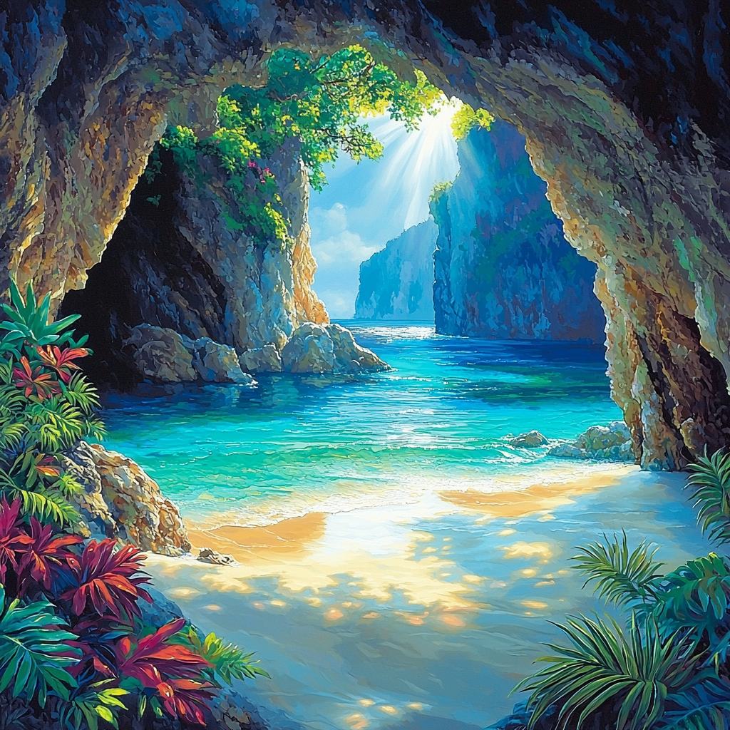 The Hidden Beach Painting By Numbers Kit