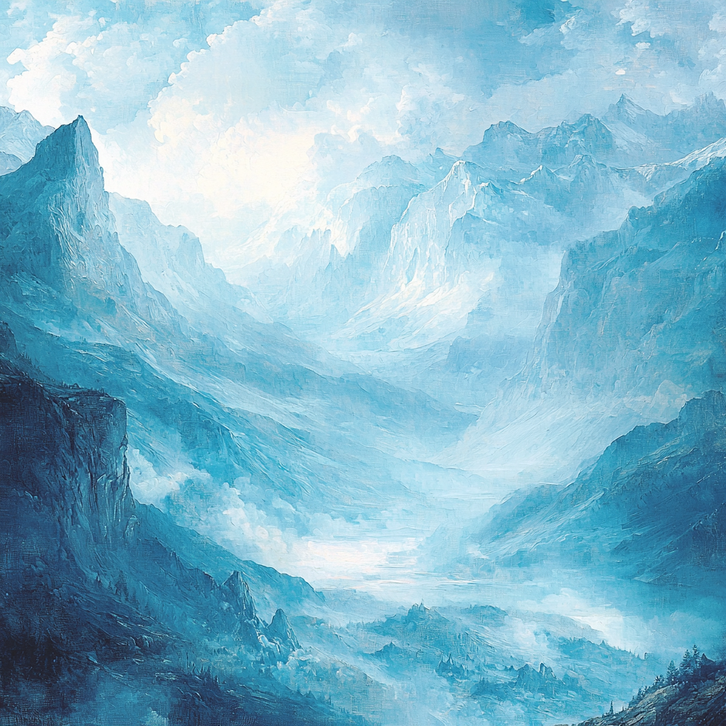 John Constable Inspired Ethereal Peaks Numbered Painting Kits