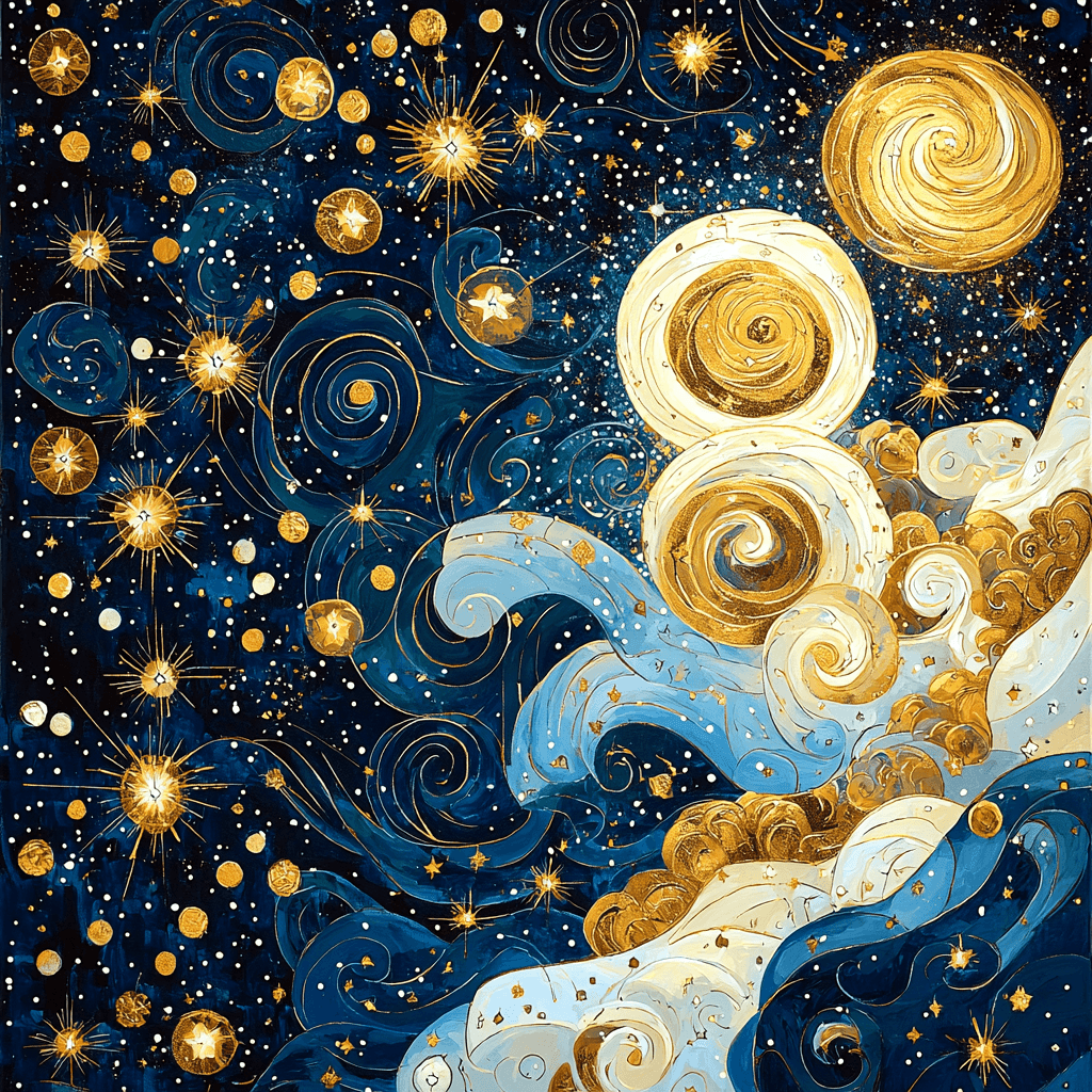 Gustav Klimt Inspired Celestial Beauty Painting Number Kit