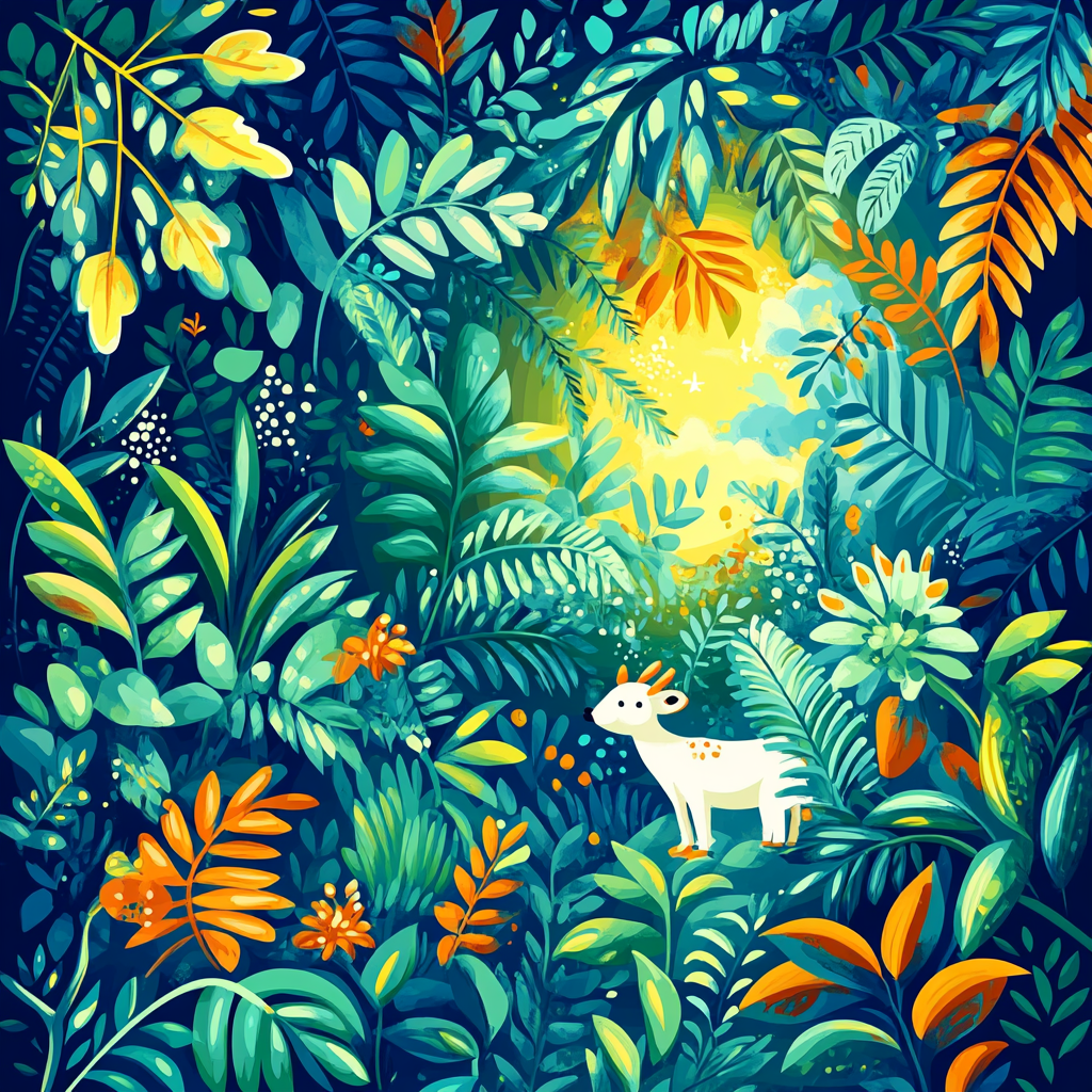 Henri Rousseau Inspired Jungle Expedition paint by numbers