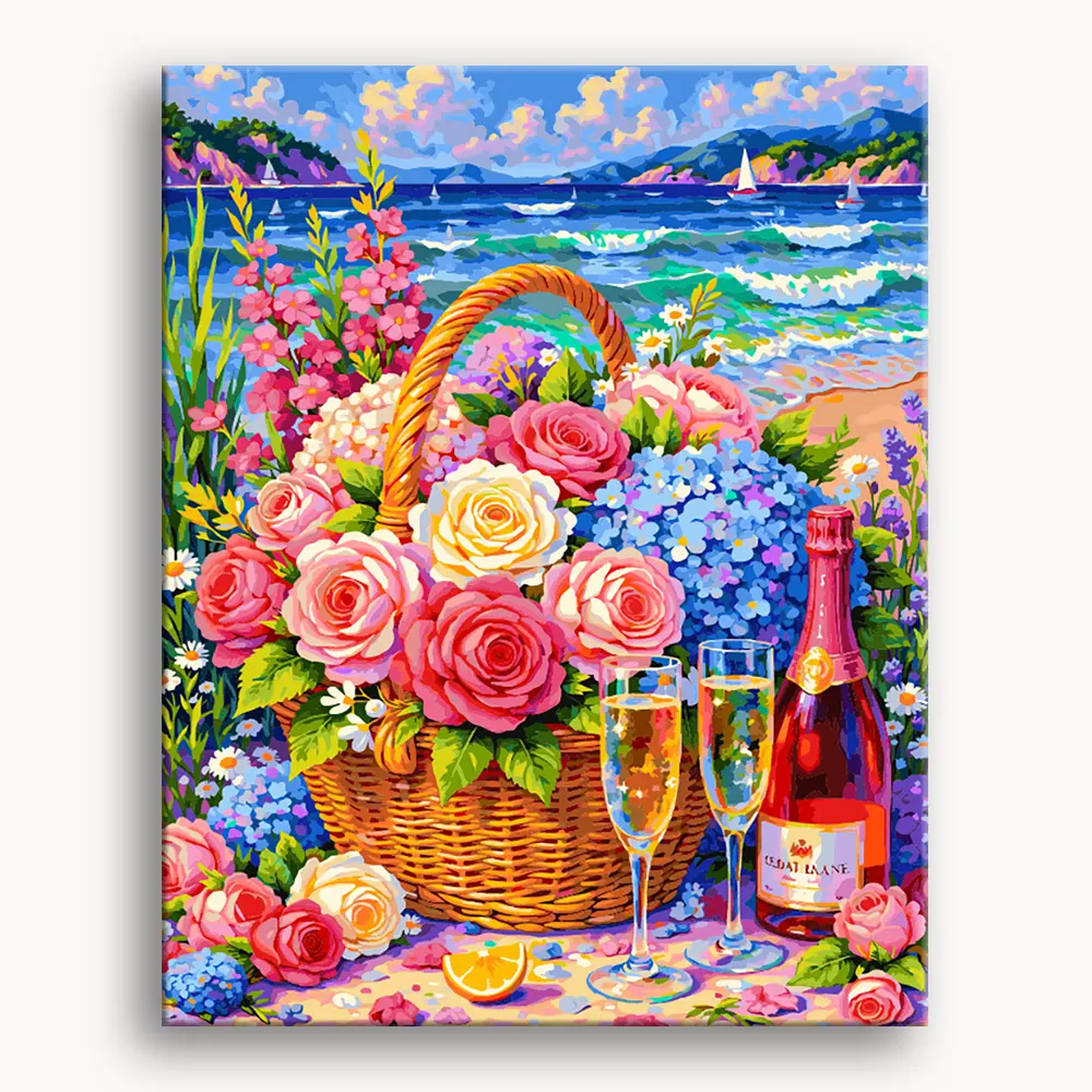 Happy Painting Exclusive DIY Paint by Number Kit Stress Relief Relaxation Toys Beginner Painting Kits Handicrafts with Lions Flowers & Birds Designs