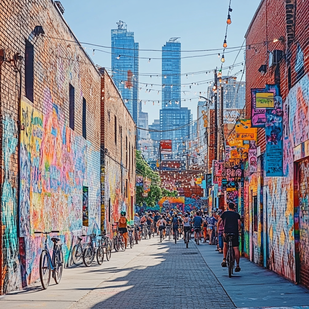 Kreuzberg Street Art Alley Berlin Germany Number painting