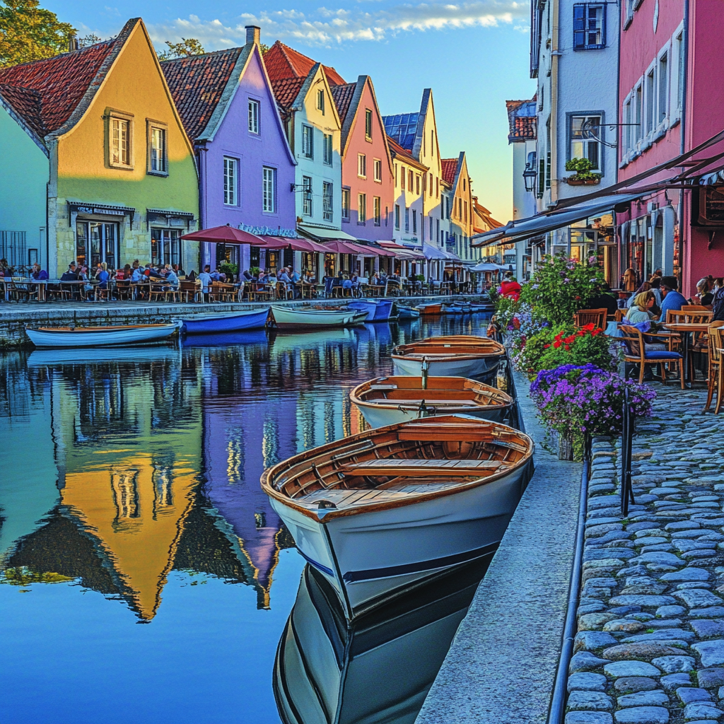 Nyhavn Canal Colorful Houses Copenhagen Denmark Numbered painting kits