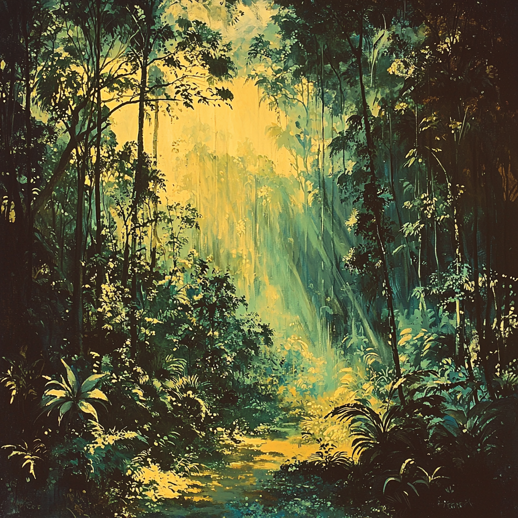 Nandalal Bose Inspired Forest's Whispering Wisdom Paint By Numbers Kits