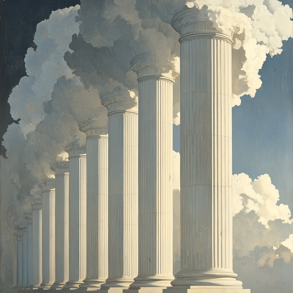 Michelangelo Inspired Stratus Pillars paint by number