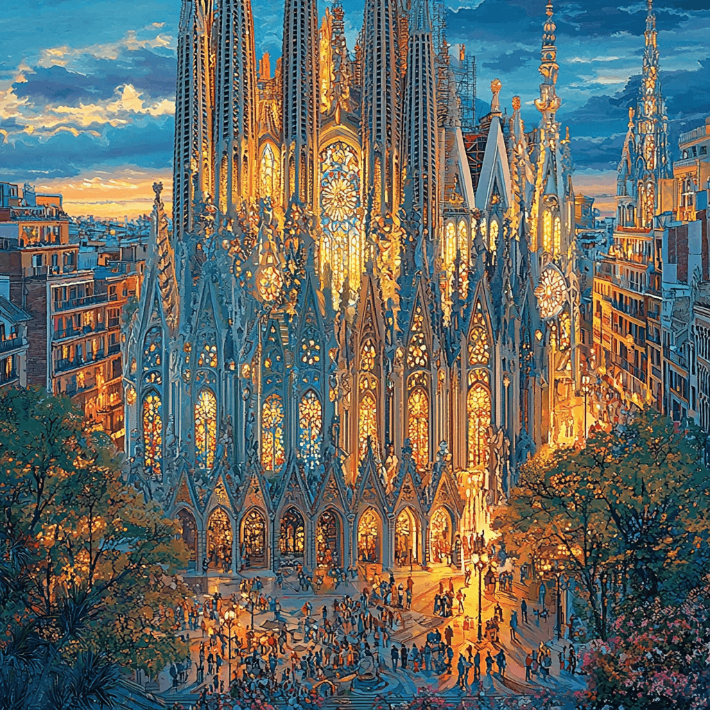 La Sagrada Familia - Barcelona, Spain DIY Paint By Numbers