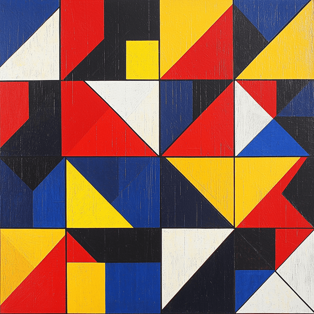Mondrian Inspired Playful Patterns DIY Paint By Numbers
