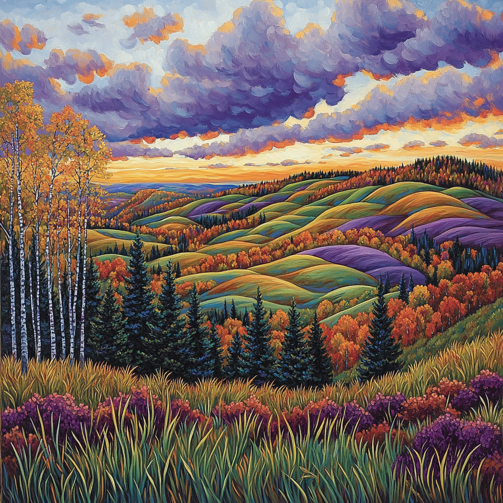 J. E. H. MacDonald Inspired Algoma Autumn Ridges Painting by numbers kit