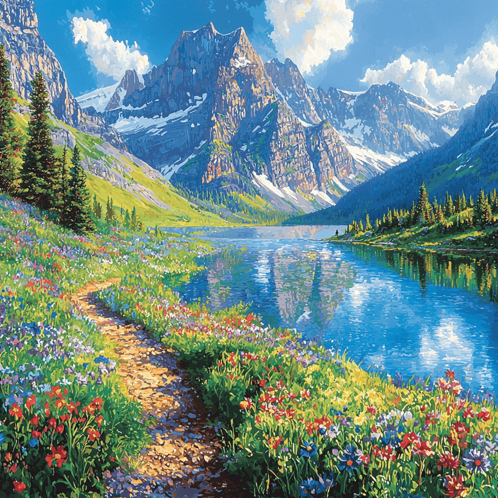 Glacier National Park Paint By Number