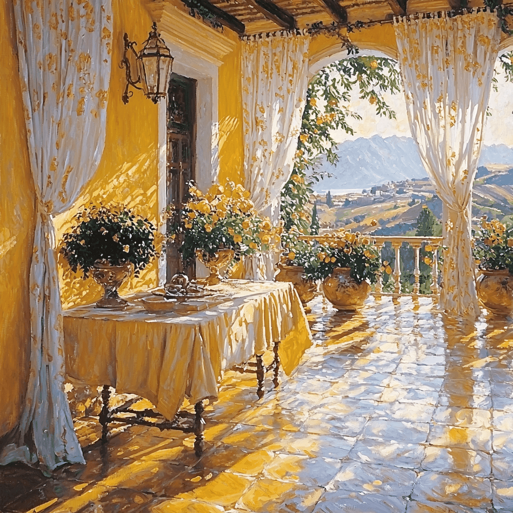 Joaquín Sorolla Inspired Solar Serenity Paint By Color