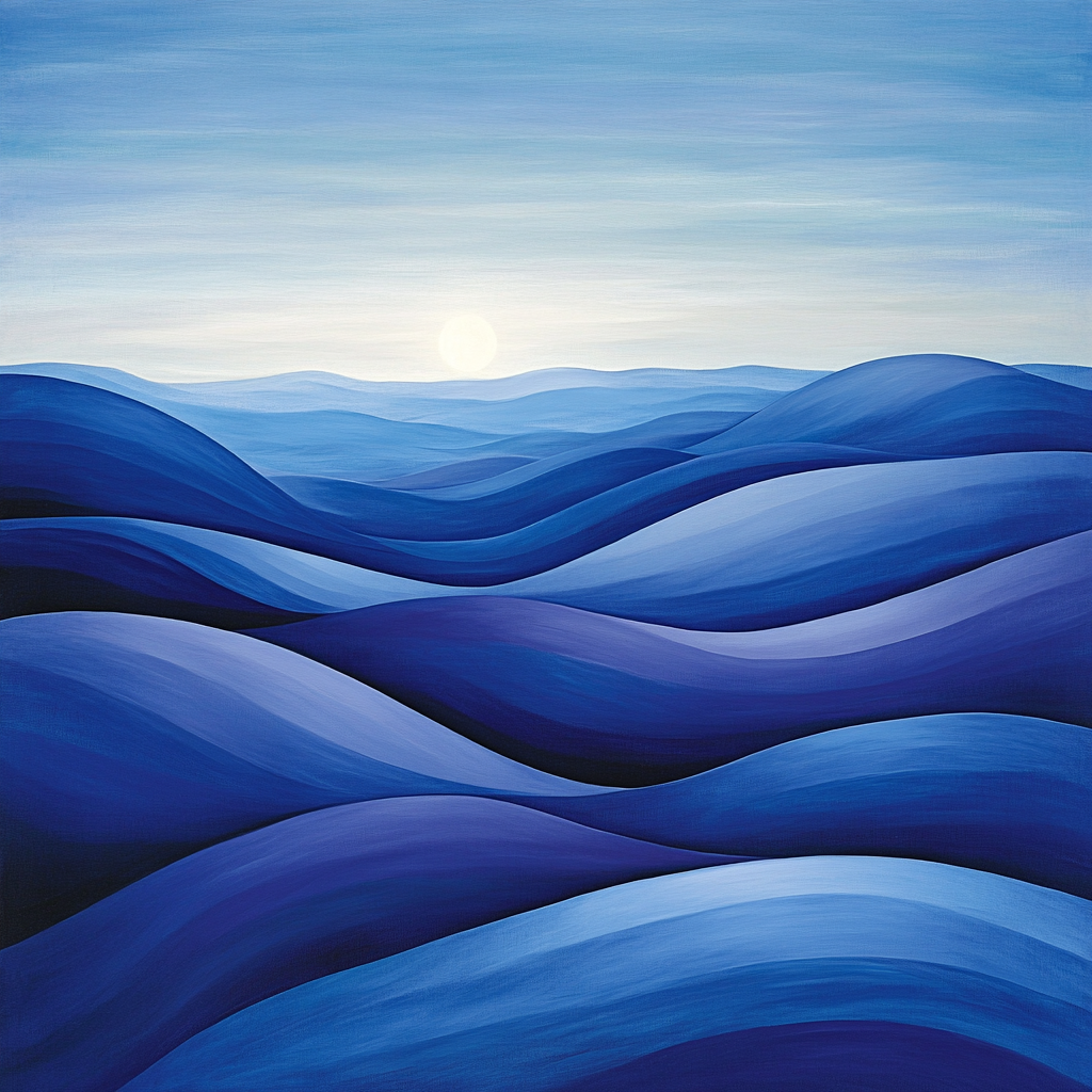 Georgia O’Keeffe Inspired Cerulean Mesa At Dawn paint by numbers