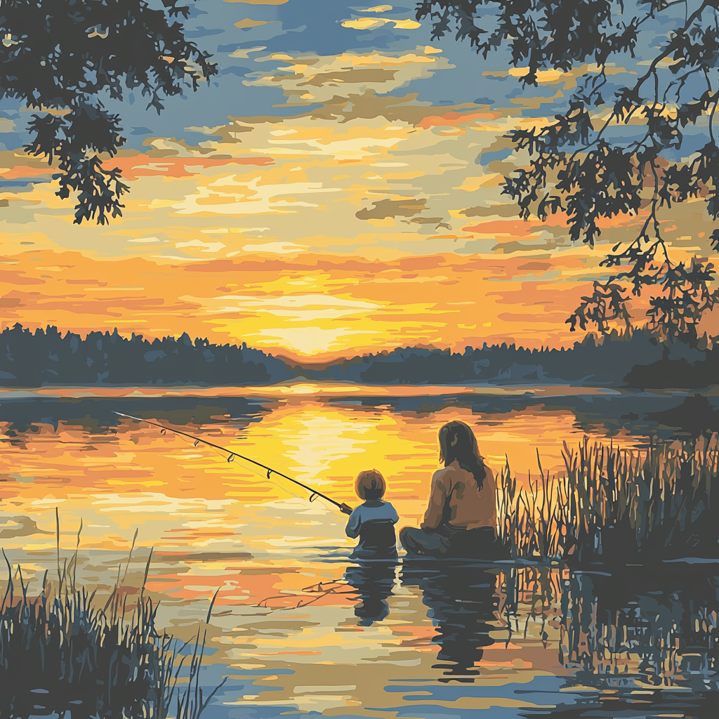 Fishing For Memories Paint By Numbers Kits