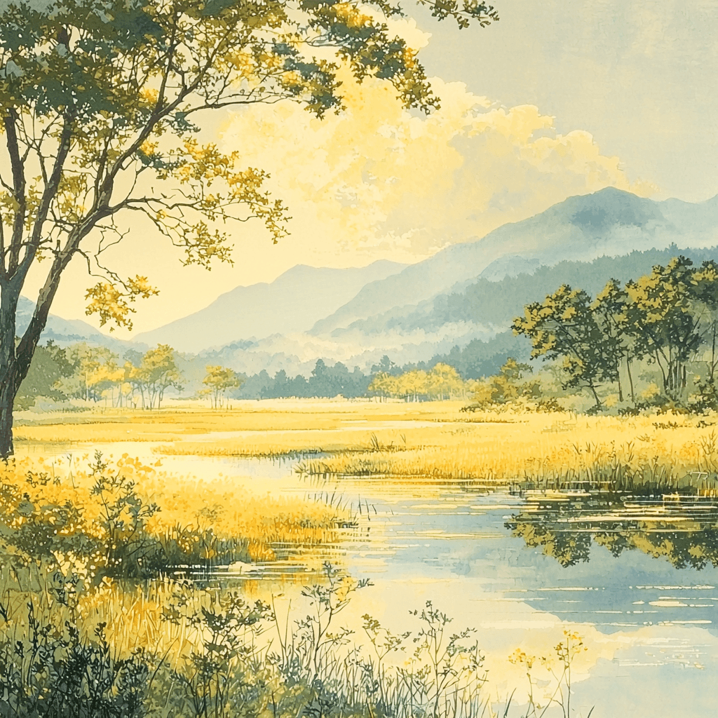 Utagawa Hiroshige Inspired Echoes Of The Tranquil Meadow Paint By Number