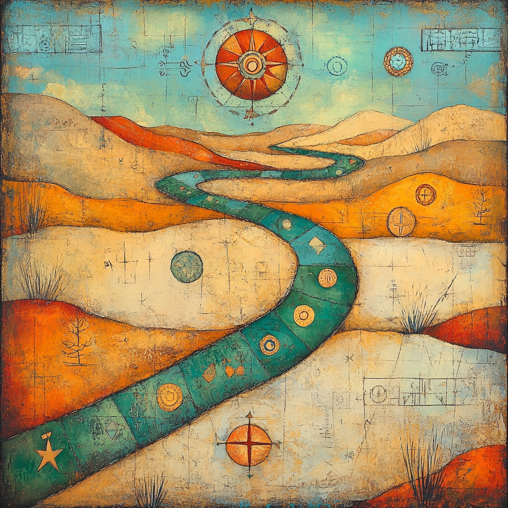 Paul Klee Inspired Desert Map DIY paint by numbers