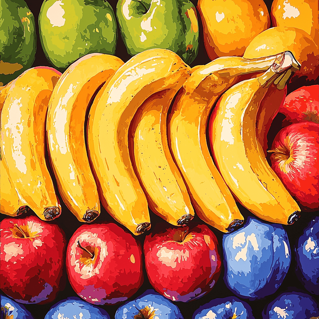 Andy Warhol Inspired Retro Pop Fruits Paint By Numbers