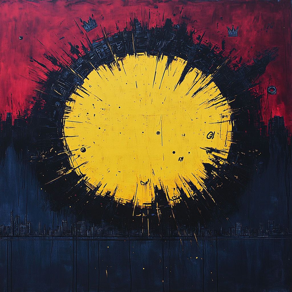 Jean-Michel Basquiat Inspired Urban Cosmos paint by numbers