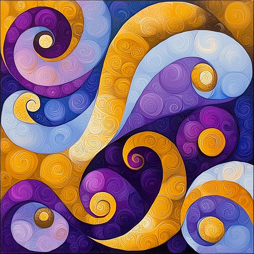 Gustav Klimt Inspired Dreamscape Motifs Number Painting