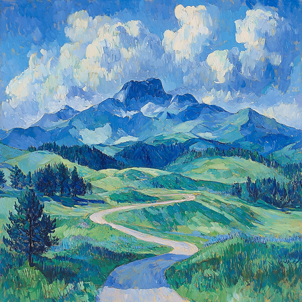 Paul Cézanne Inspired Meditative Mountain Serenity DIY Paint By Numbers