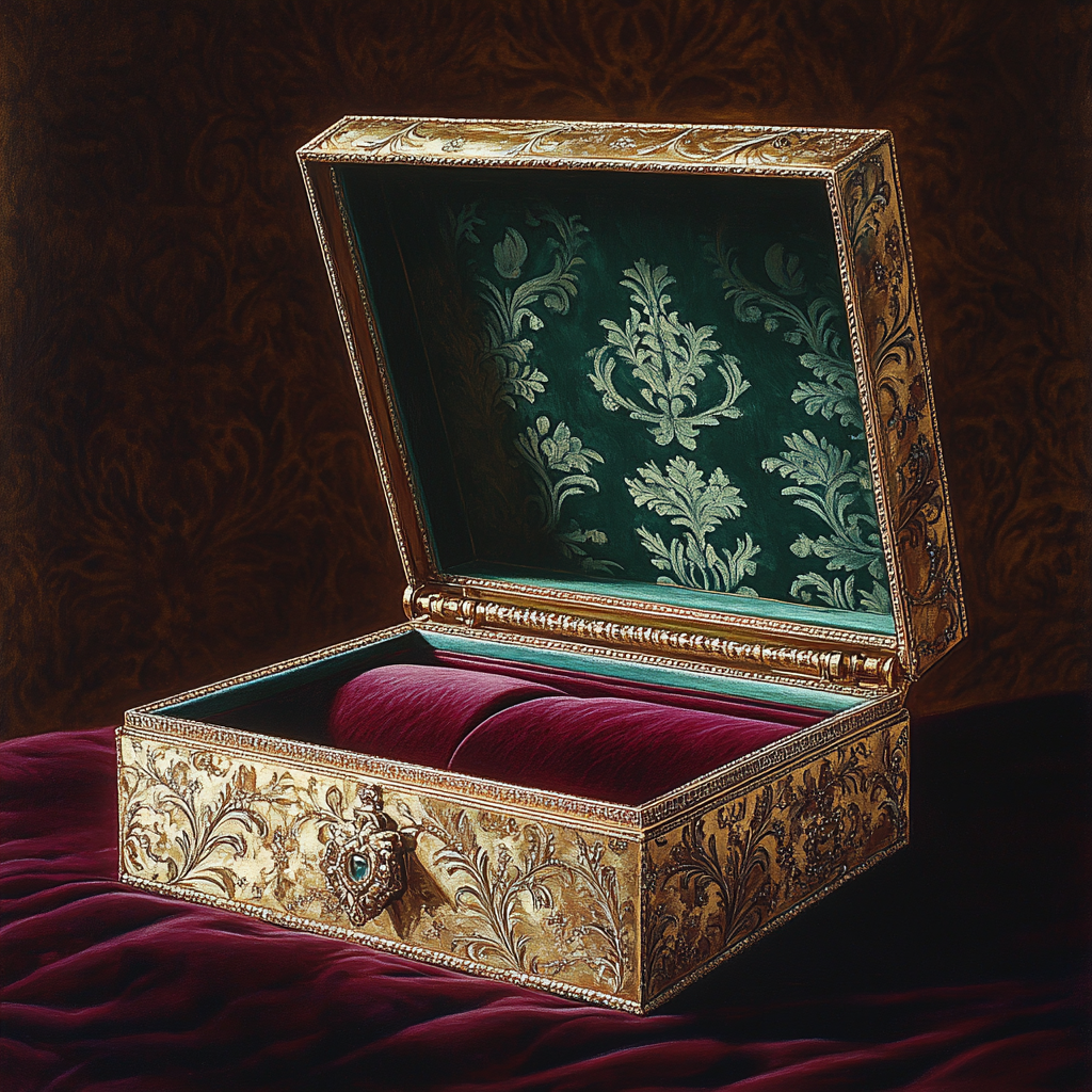 Gustav Klimt Inspired Jewelry Box paint by number