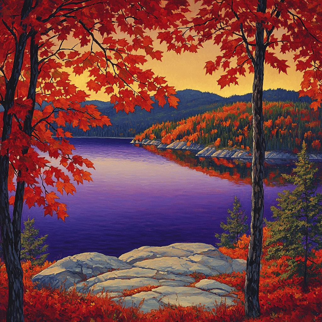 A.Y. Jackson Inspired Autumn Maples Painting by numbers kit