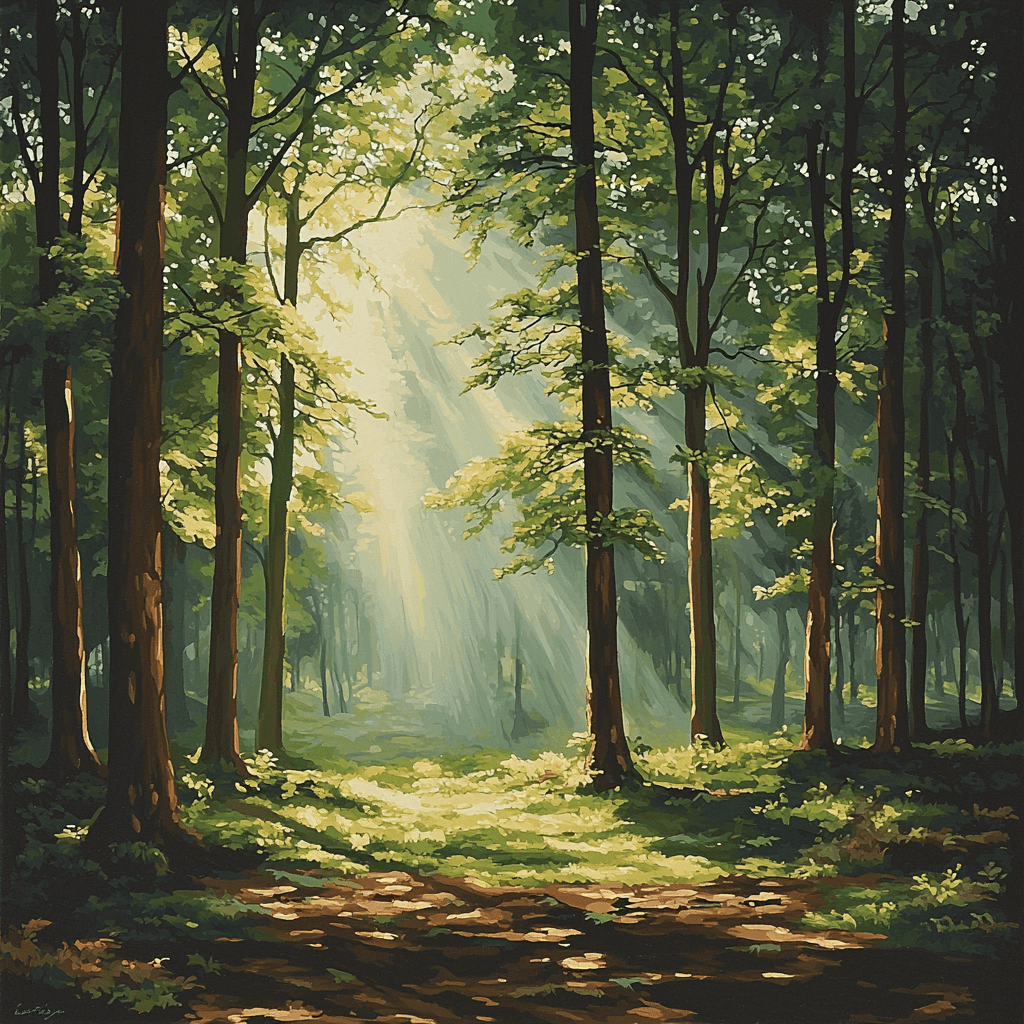 Caspar David Friedrich Inspired Eternal Forest Painting Number Kit