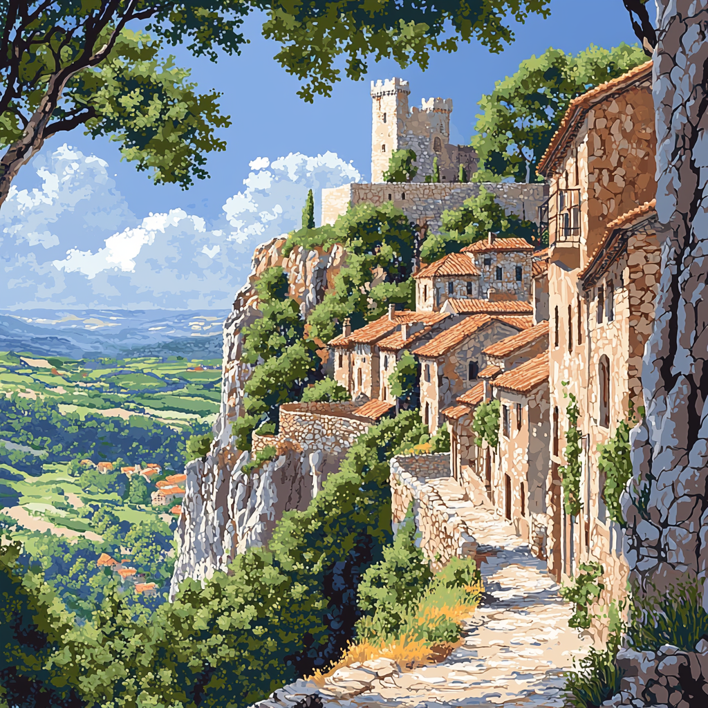Rocamadour Village - Dordogne Paint By Numbers Kits