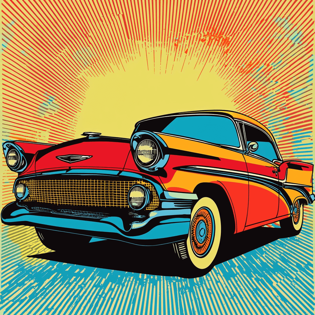 Roy Lichtenstein Inspired The Vintage Car Parade Paint By Color