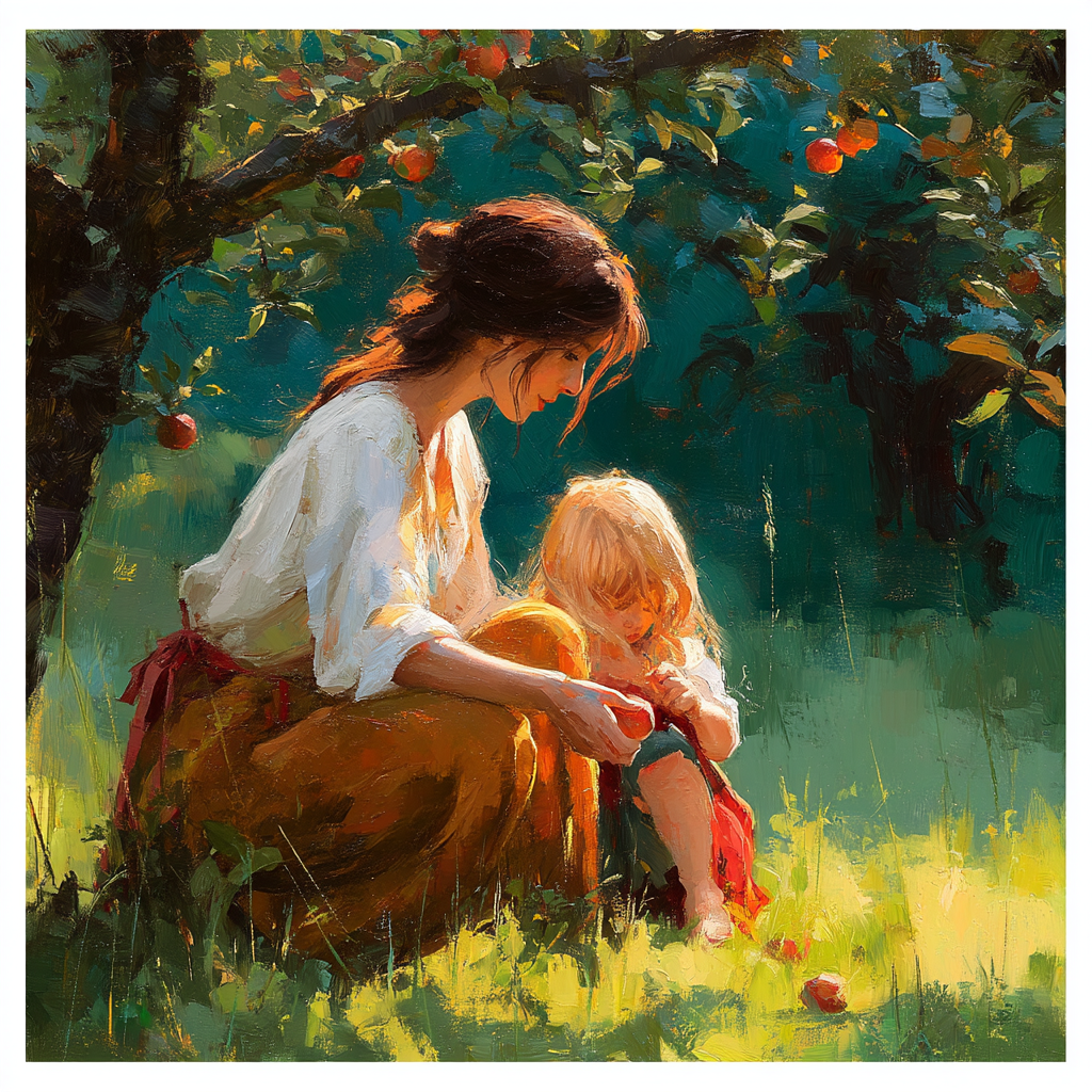 Afternoon In The Orchard Number Painting