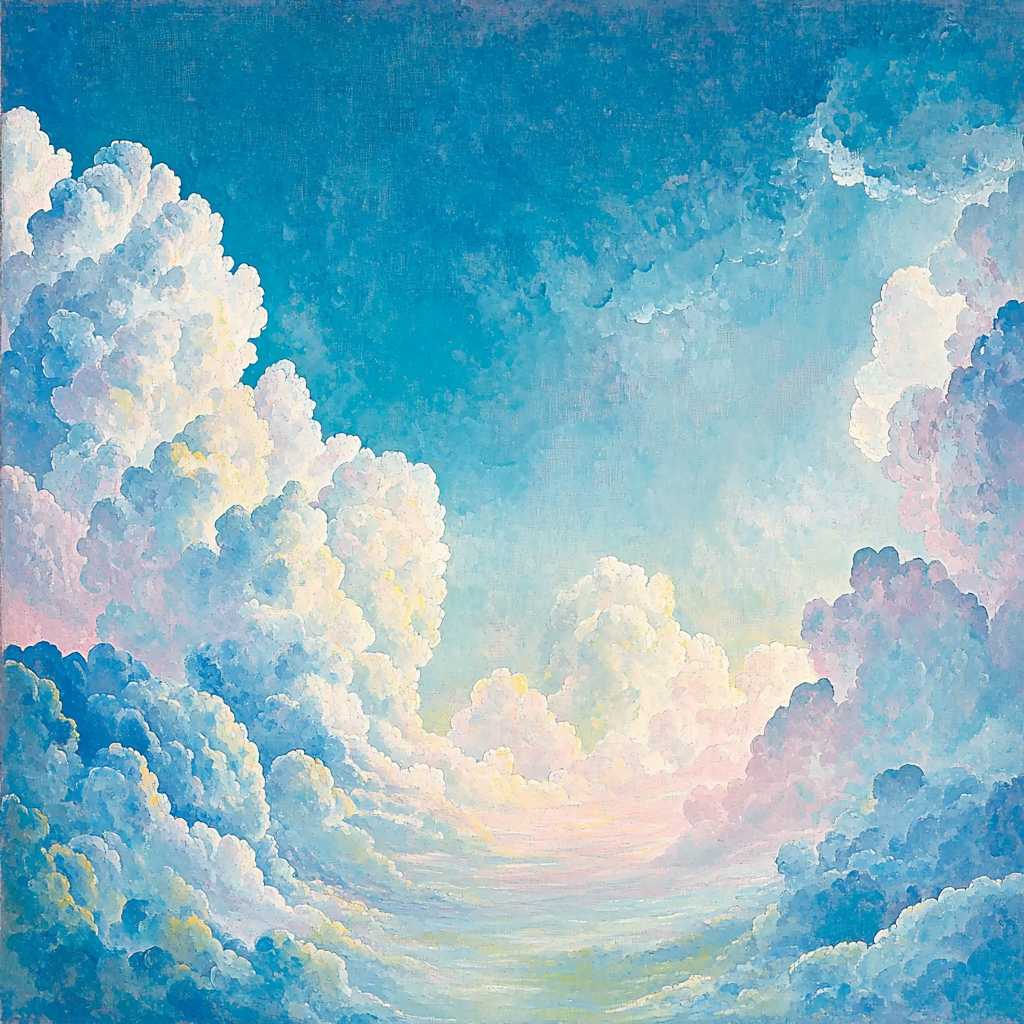 Georges Seurat Inspired Serenade Of Clouds Paint By Color