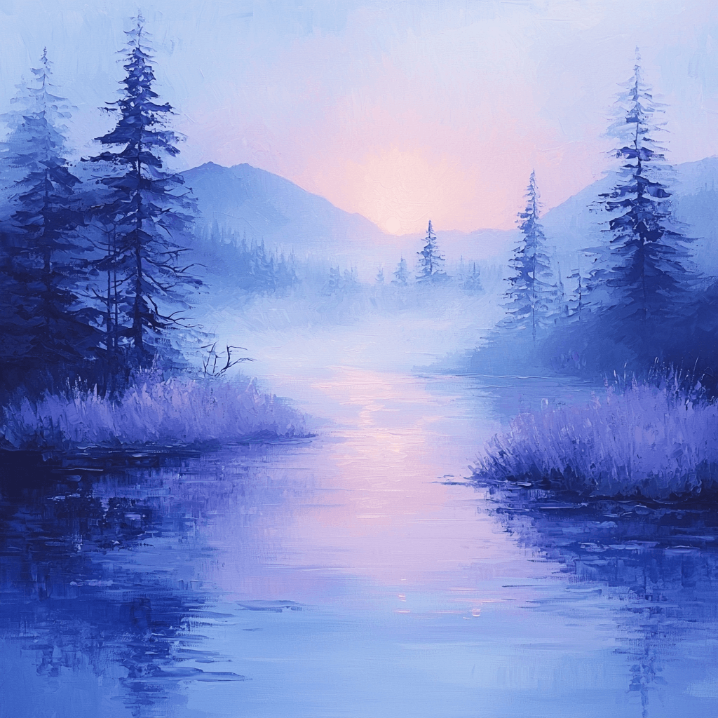 Claude Monet Inspired Monet's Misty Morning Numbered Painting Kits