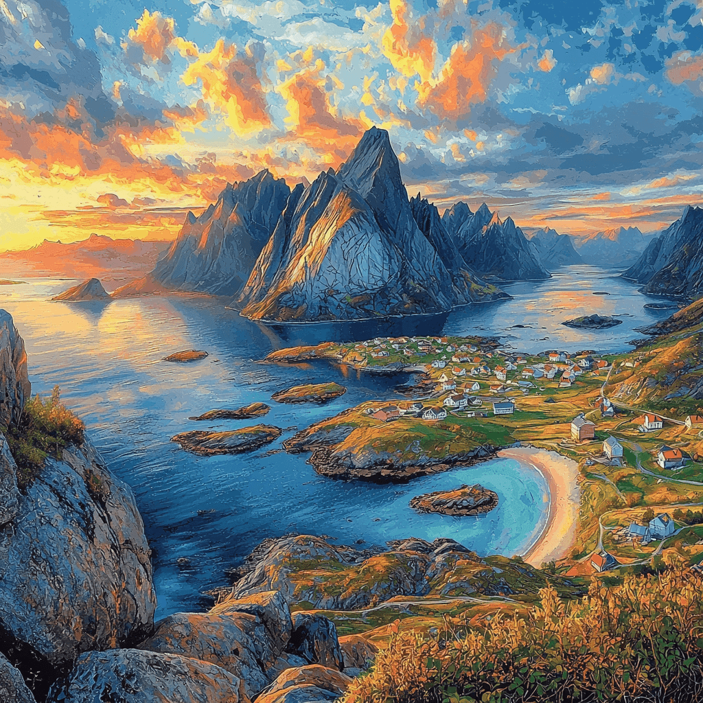 Lofoten Islands - Svolvaer Numbered Painting Kits