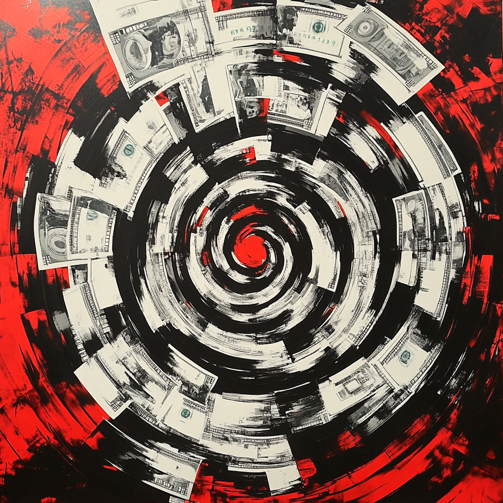 Banksy Inspired Anti Consumerism Spiral painting number kit