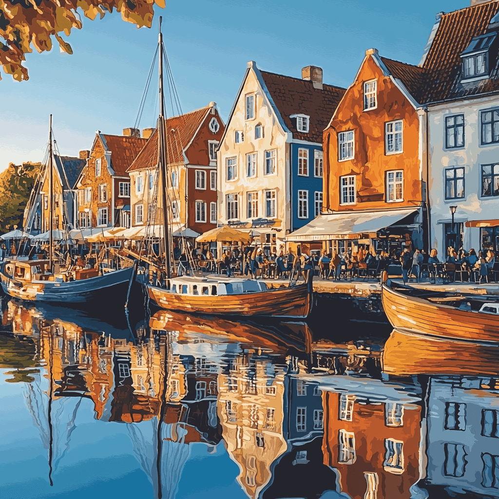 Copenhagen's Nyhavn - Denmark Painting By Numbers Kit
