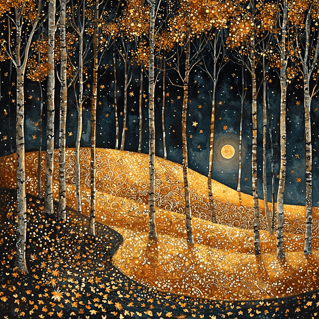 Gustav Klimt Inspired Klimt's Forest Whisper Paint By Numbers Art