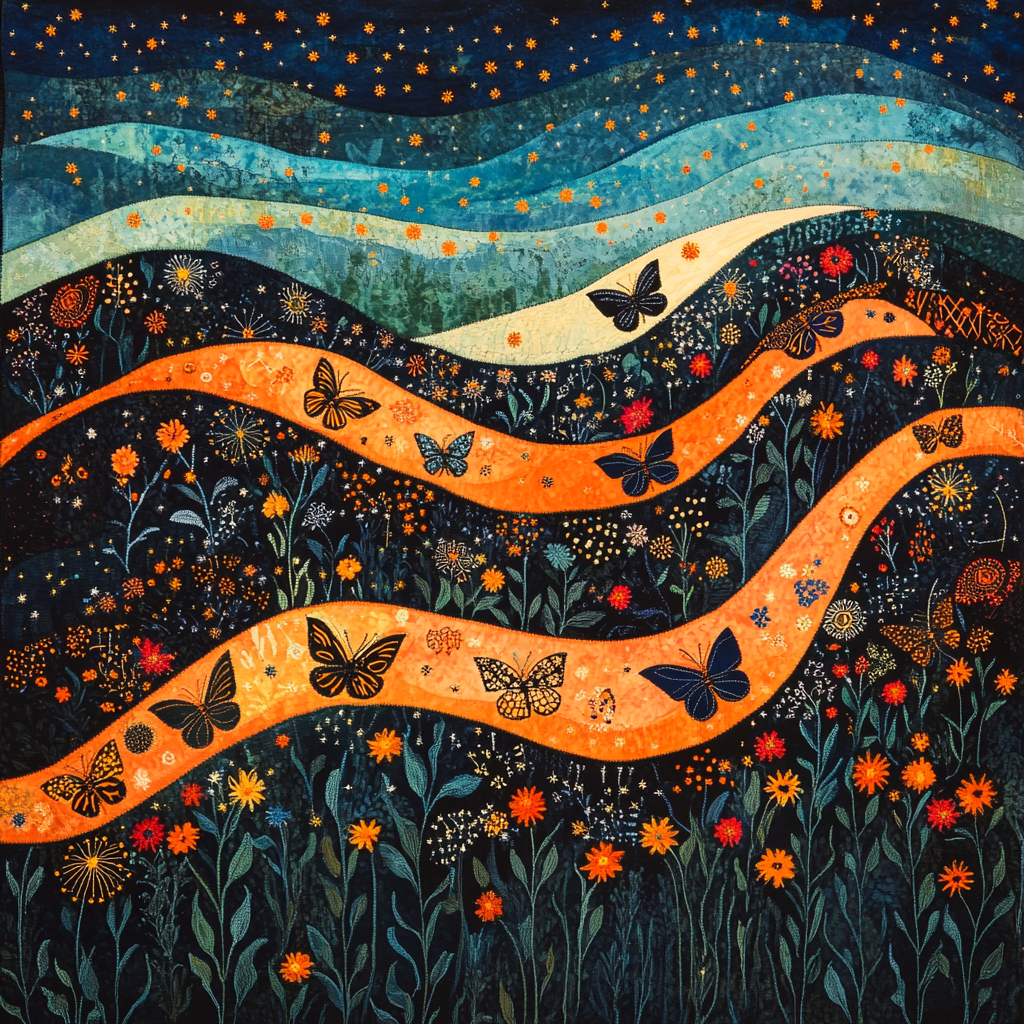 Frida Kahlo Inspired Night Of The Monarchs DIY paint by numbers