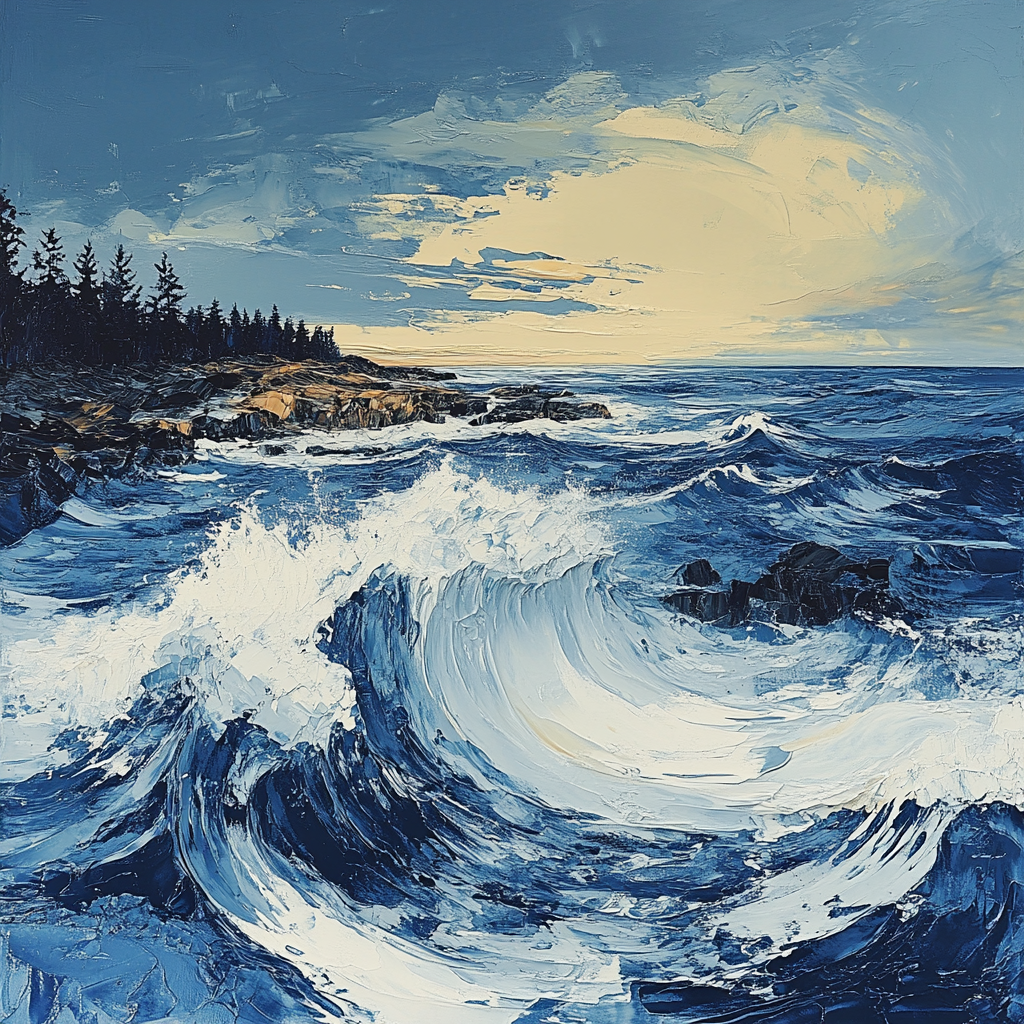 Arthur Lismer Inspired September Gale Over Rhythmic Whitecaps paint by numbers