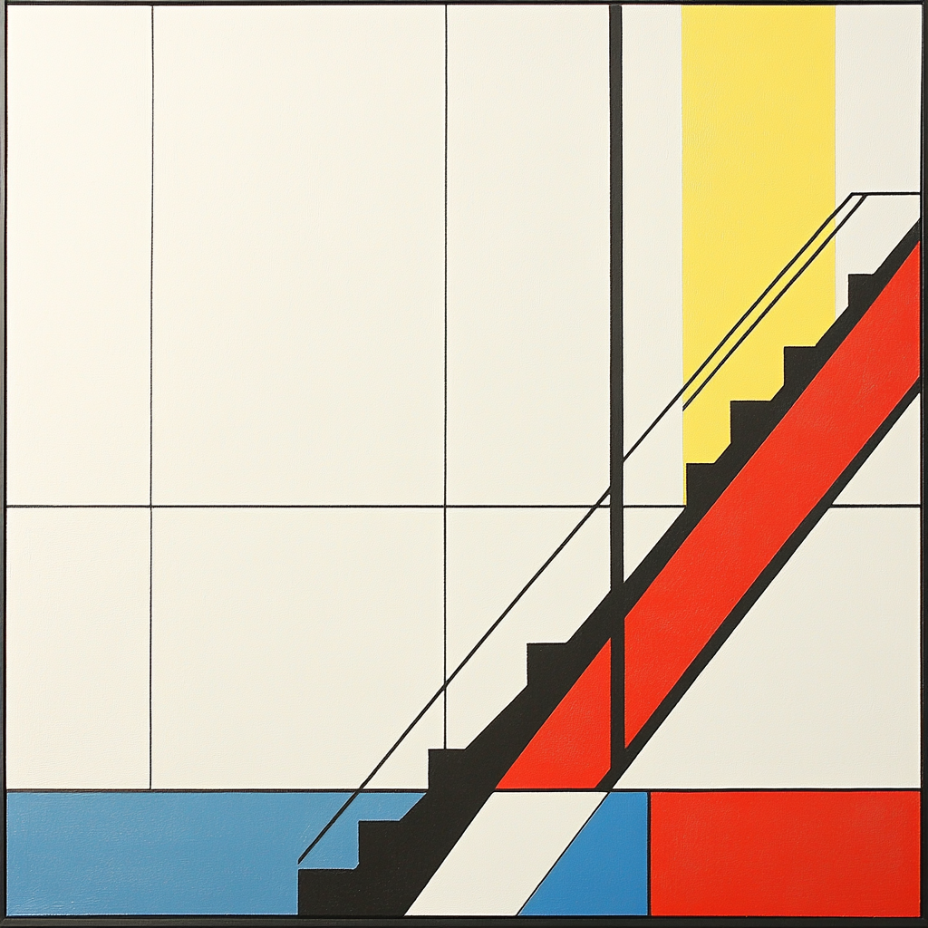 Mondrian Inspired Harbor Grid Paint by numbers art